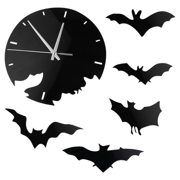 

pc bat wall clock creative household chic decorative clocks