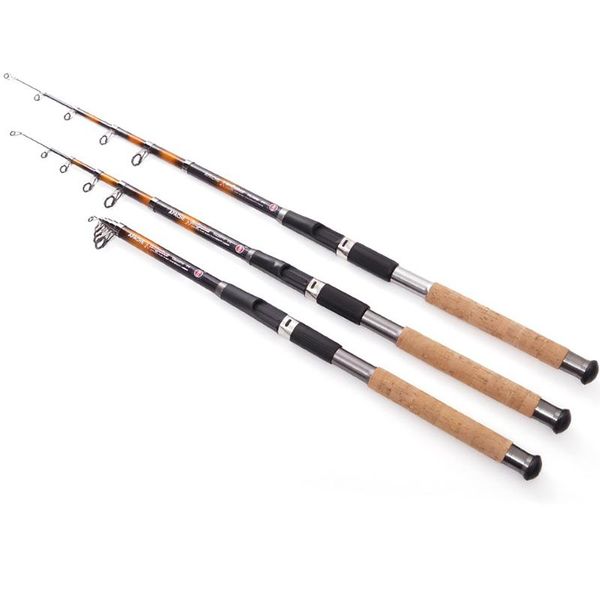 

2.1m-3.6m wooden handle fishing pole spinning rod sea tackle carbon portable rods boat