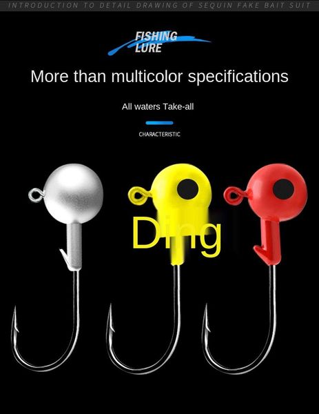 

20pcs crank jig head hook fishing lead lure hard bait soft worm for hooks