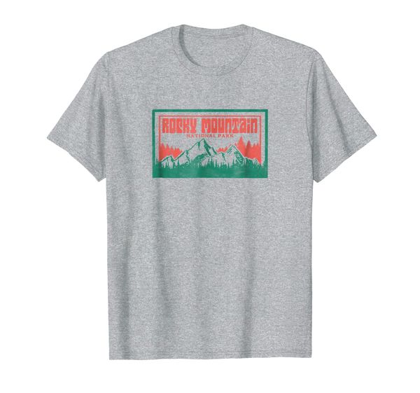 

vintage rocky mountain national park retro colorado t-shirt, White;black