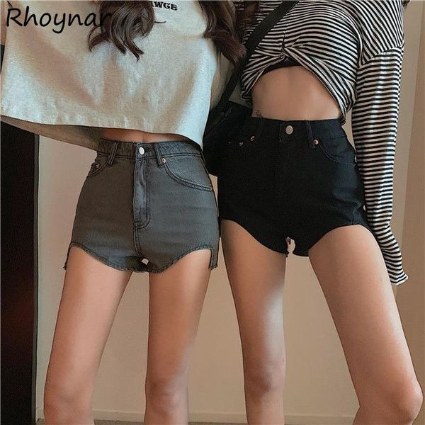 

women's shorts women dance denim skinny zipper- designers vintage retro trousers summer beach female streetwear fashion, White;black