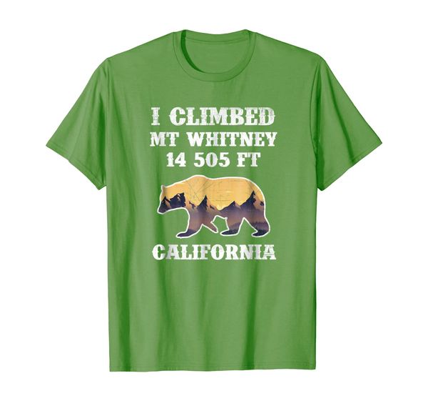 

i climbed mount whitney california 14505 ft t-shirt, White;black