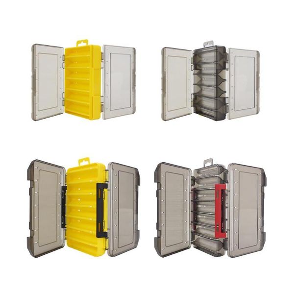 

double sided fishing tackle box 12 14 compartments lure hook storage accessories