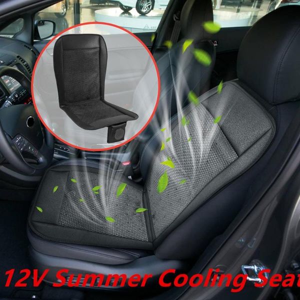 

car cushion cooling seat 12v summer cool ventilation air fan massage conditioning 2 speeds low/high covers