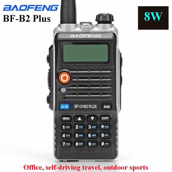 

walkie talkie uv-b2 plus 8w cb baofeng radio 4800mah leg dual vhf/uhf 128ch mobile lcd handheld portable