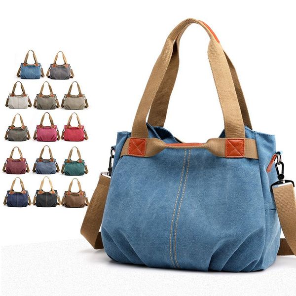 

evening bags canvas hobos bag women handbags female designer large capacity leisure shoulder for travel weekend outdoor bolsas colors