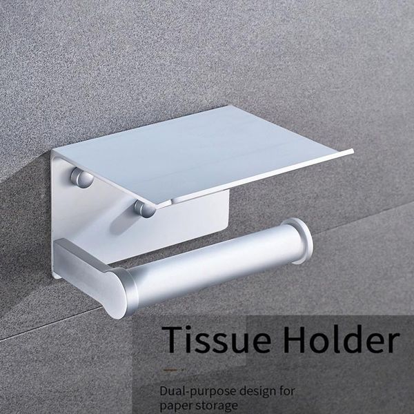 

toilet paper holders stainless steel holder with phone shelf bathroom tissue roll wall mount rack