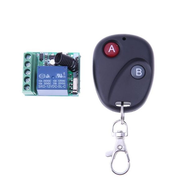 

remote controlers dc 12v 433mhz wireless learning control 1 channel relay switch for garage door lighting curtain