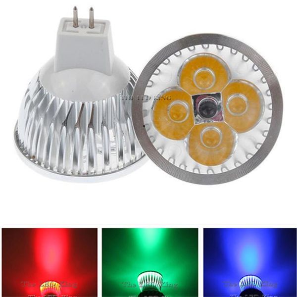 

bulbs 1pcs mr16 led spotlight non dimmable 12v lamp 3w 4w 5w red green blue lampada light spot