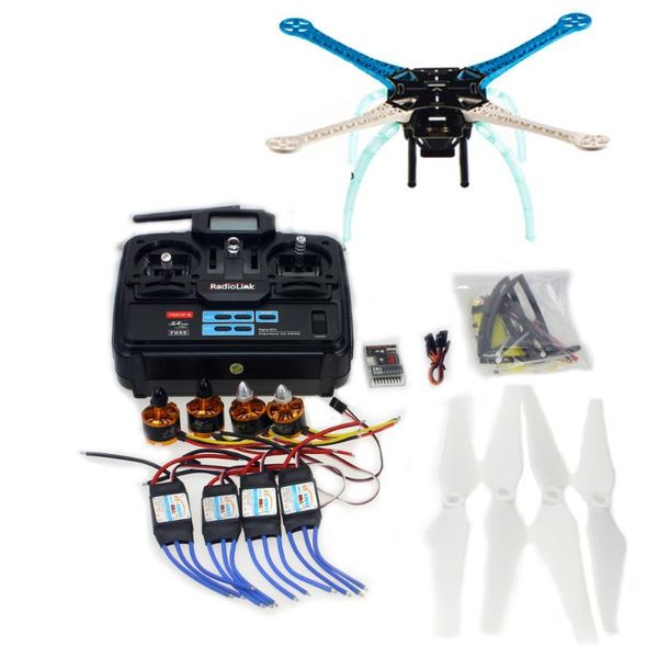 

drone qq controller version s500-pcb multi-rotor frame kit radiolink t6ehp-e 2.4g tx&rx motor esc f08191-j drones
