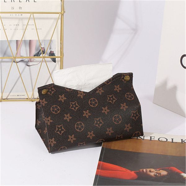 

luxury designer tissue boxes home napkin el leather car pumping box2345