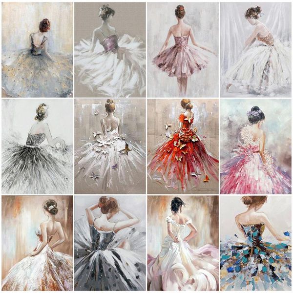 

diamond painting evershine 5d mosaic ballet woman full square portrait picture of rhinestones embroidery art home decor
