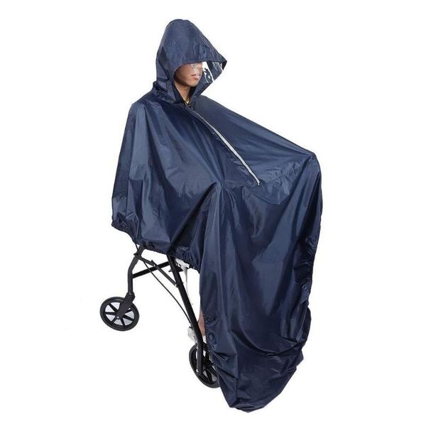 

raincoats reflective strip waterproof rain poncho for wheelchair mobility old scooter large wind proof cape raincoat cloak hood