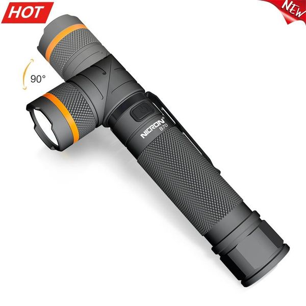 

flashlights torches 1200lm rechargeable led handmagnet 90 degree ultra high brightness waterproof corner torch light b70