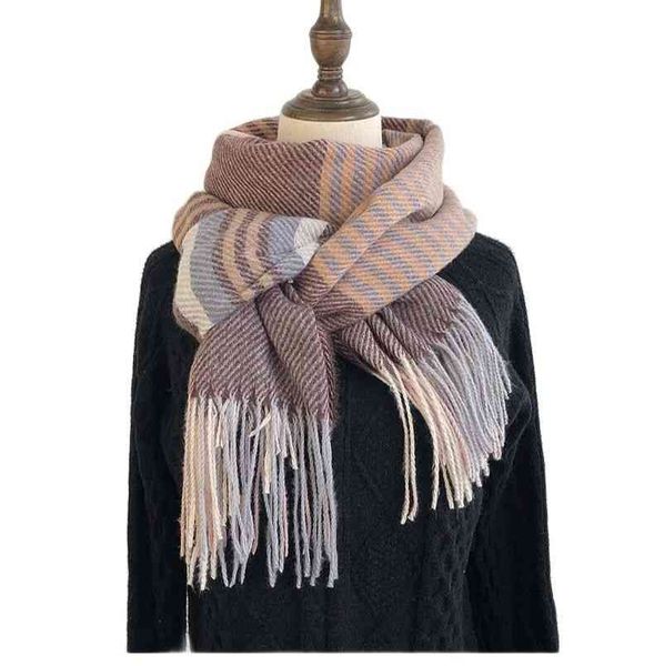 

fashion soft lady wraps striped cashmere scarves plaid women shawl winter warm knitted scarf, Blue;gray