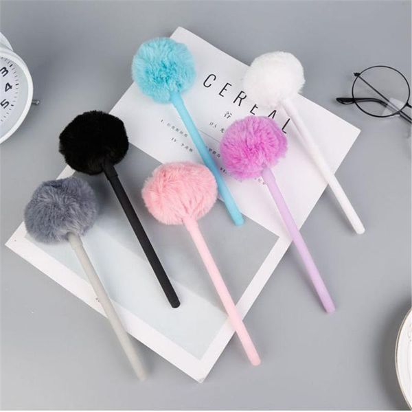 

gel pens colorful plush pen 0.38mm kawaii candy colors neutral for girls gift writing tools korean stationery school supplies
