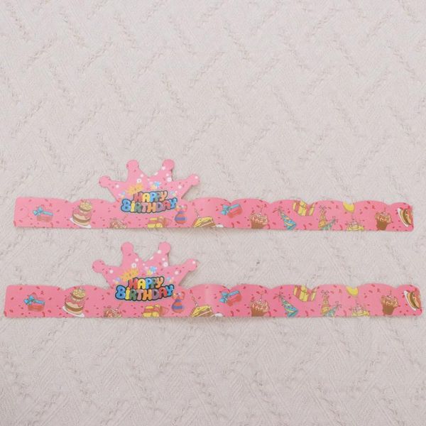 

party hats 25pcs paper crown tiling birthday caps for kids and adults supplies