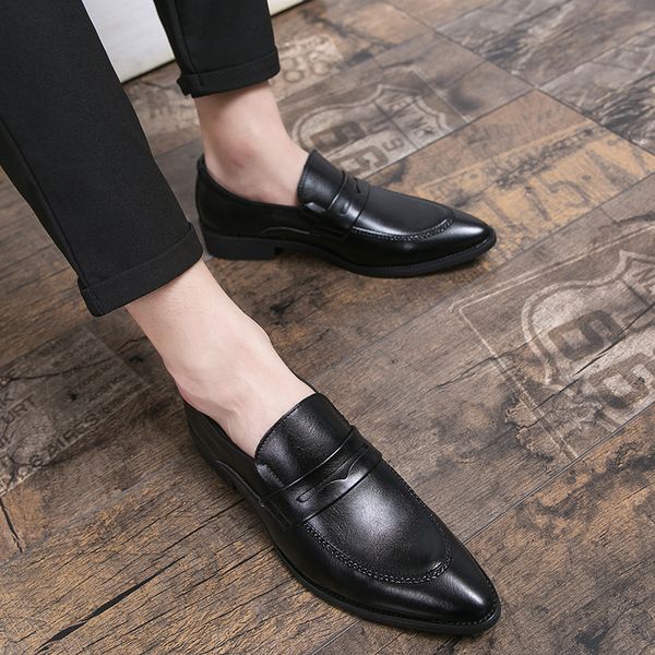 Мокасины для мужчин черные кожаные туфли мужские мода платье повседневная для чистого летнего мужчины обувь мужская неэра мужские кроссовки