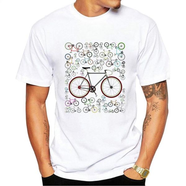 

men's t-shirts funny love fixie road bikes printed t shirt bicycle lovers design boy t-shirt summer humor men novelty o-neck tees, White;black