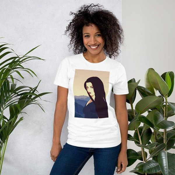 

men's t-shirts retro girl short-sleeve t-shirt, t-shirt oversized for men, White;black
