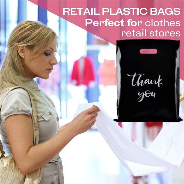 

gift wrap 100pcs plastic bag shopping business packaging poly tote pouch 12x15 in present customized clothing