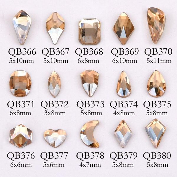 

20pcs flat bottom crystal glass nail accessories strass champagne rhinestones for 3d nails art decorations supplies jewelr1, Silver;gold