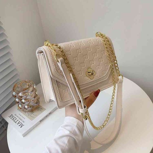 

2022 factory wholesale handbag women's fashion chain lock single shoulder small square