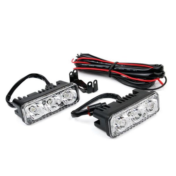 

1pc car daytime running lights turn 3 3led anti-fog high power other lighting system