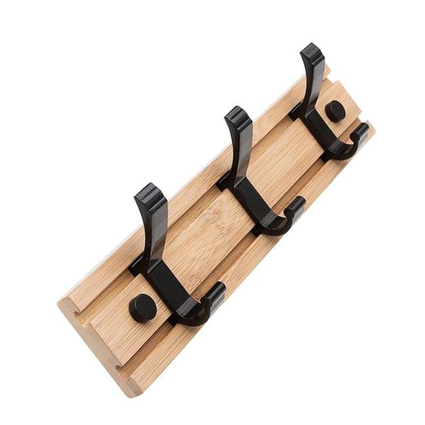 

hooks & rails wooden coat wall mounted clothes hat key hanger living bedroom kitchen home bathroom punch decoration