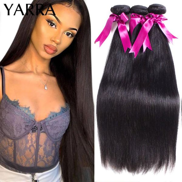 

brazilian straight hair bundles 1/3/4 natural human thick dye products remy bone vendors wholesale yarra bulks, Black
