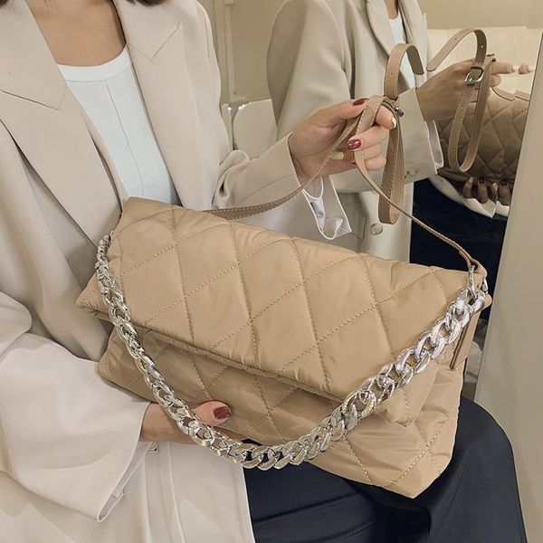 

evening bags bag women 2021 autumn and winter diamond chain shoulder down stray messenger small square tide