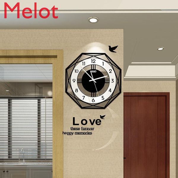 

nordic minimalism clock wall living room home creative modern simple fashion decoration clocks