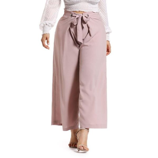 

women's pants & capris european and american fashion large size belt straight tube wide leg streetwear high waist, Black;white