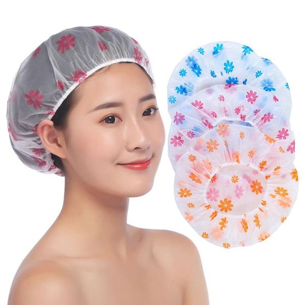 

shower caps 10pcs cap waterproof thicken hair salon elastic for women