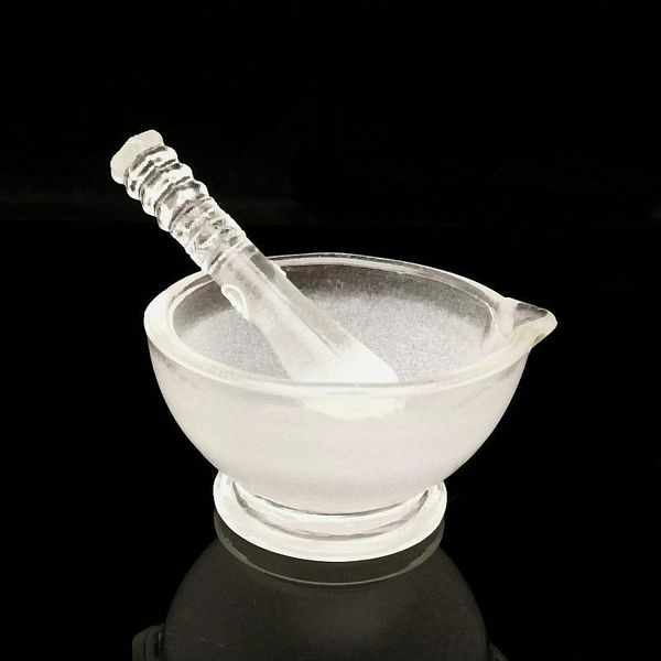 

lab supplies 1pcs dia 60mm to 150mm apothecary solid glass pestle and mortars bowl set grinding mill tool used in filtration experiments