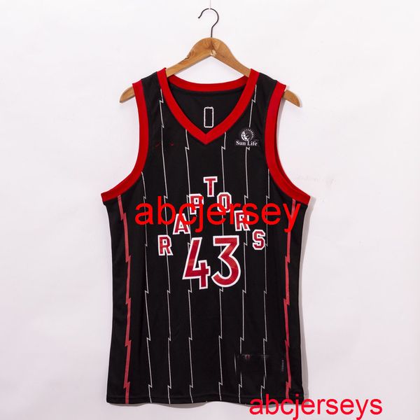 10 Stile 43# SIAKAM 2021 neues schwarzes Basketballtrikot Stickerei XS-5XL 6XL