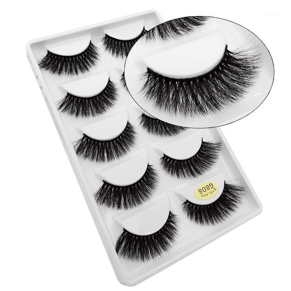 

natrual mink eyelashes dramatic long 3d false hand make lashes 5 pairs lashes1
