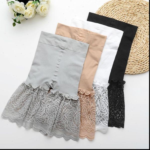 

lady women shorts lace short summer fashion stretch capris girl black white khaki gray transparent, White;black