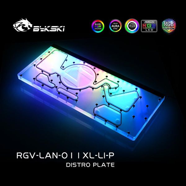 

bykski rgv-lan-o11xl-p pc cooling waterway boards for lian li pc-o11 dynamic xl case rbw intel cpu water block gpu building fans & coolings