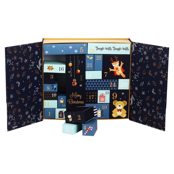 

gift wrap 1pc christmas box advent calendar countdown holder