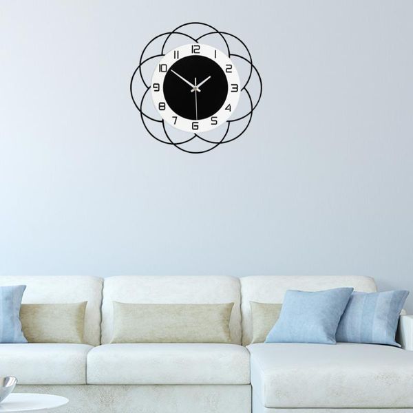

wall clocks flower shaped clock pretty decorative hanging art decor for home office living room bedroom