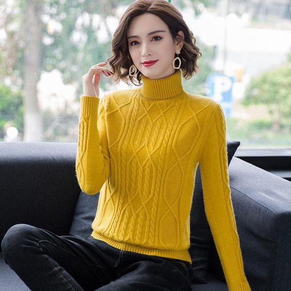 

autumn and winter sweater long-sleeved women's western-style pullover lapel fashion inner base thickening sweaters, White;black