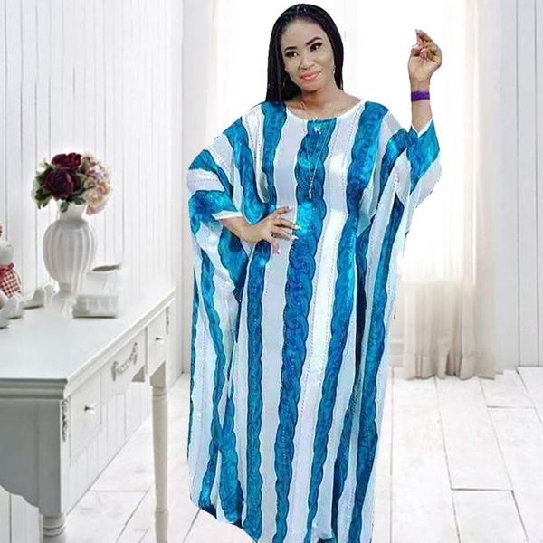 

african muslim fashion 2021 dresses for women elegant o-neck batwing sleeve ladies maxi dress ruched print africaine party ethnic clothing, Red