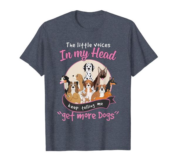 

the voices in head telling me get more dogs t shirt, White;black