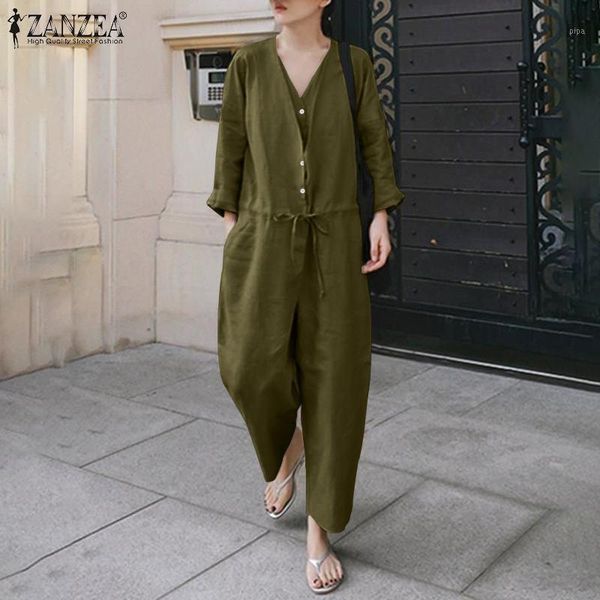 

women's jumpsuits & rompers casual bodycon playsuits women's fashion autumn v neck overalls female solid button bodysuits oversize, Black;white