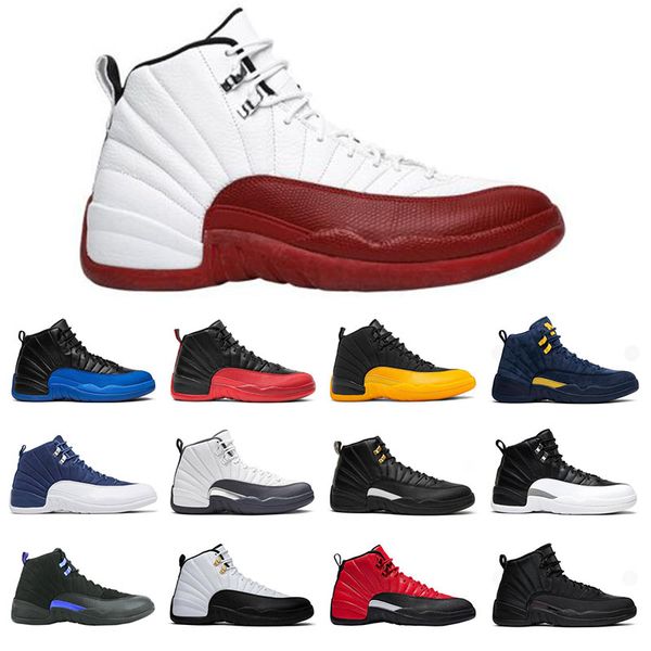 

jumpman 12 retro 12s men basketball shoes indigo university gold cherry sample michigan obsidian sport sneakers mens trainer