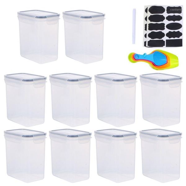 

storage bottles & jars 1set lidded grains box moisture-proof sealed jar home