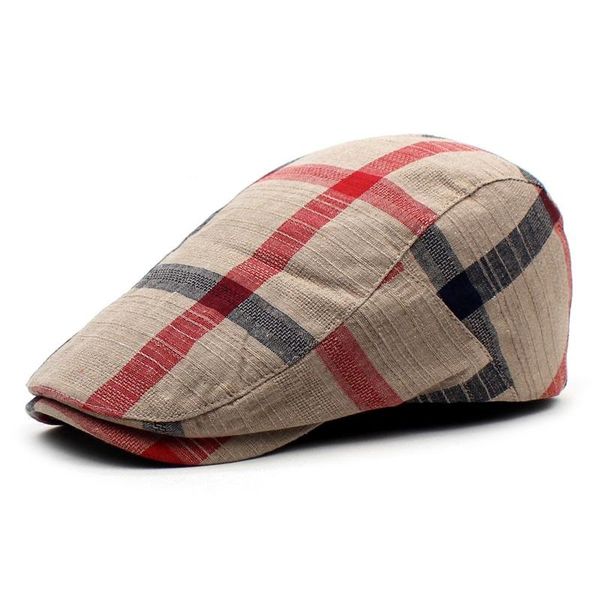 

berets ditpossible casual men's hats retro hat for women visors flat caps plaid painter beret cap, Blue;gray