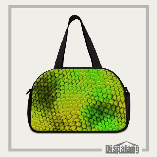 

duffel bags dispalang women travel snakeskin print mens casual luggage bag large capacity duffle totes weekend bolsa viagem