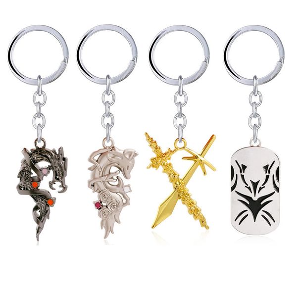 

anime yuyu hakusho yuusuke urameshi hiei kurama kuwabara kazuma logo alloy keychain key chains keyring key chain accessories, Silver